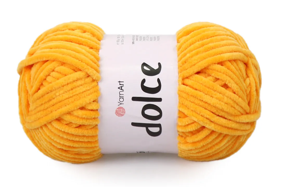 YarnArt Dolce, Chunky Chenille Yarn, 58 Colors, 3.52 oz / 131 yards
