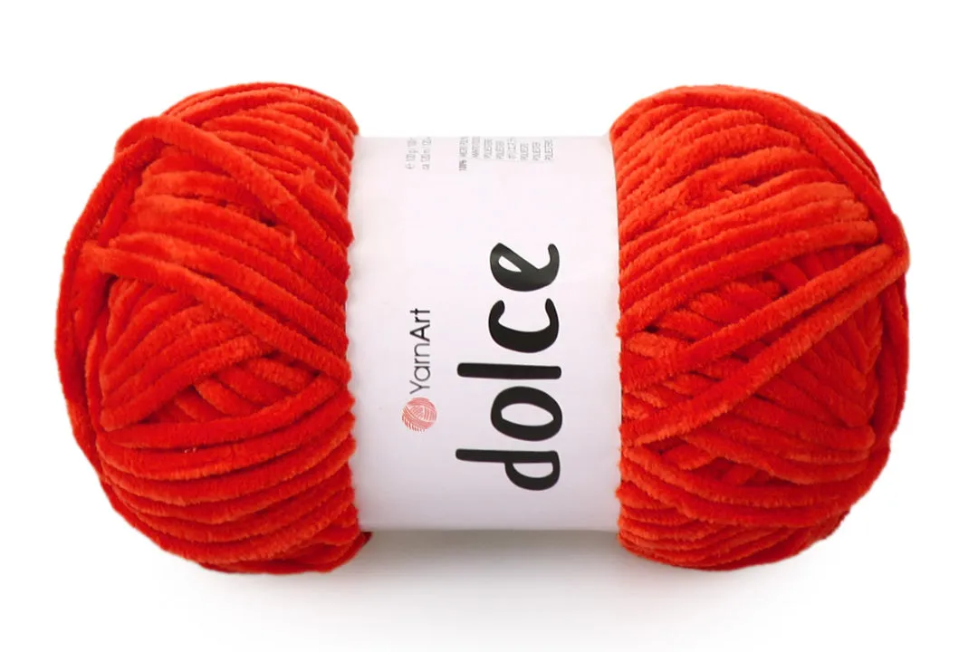 YarnArt Dolce, Chunky Chenille Yarn, 58 Colors, 3.52 oz / 131 yards