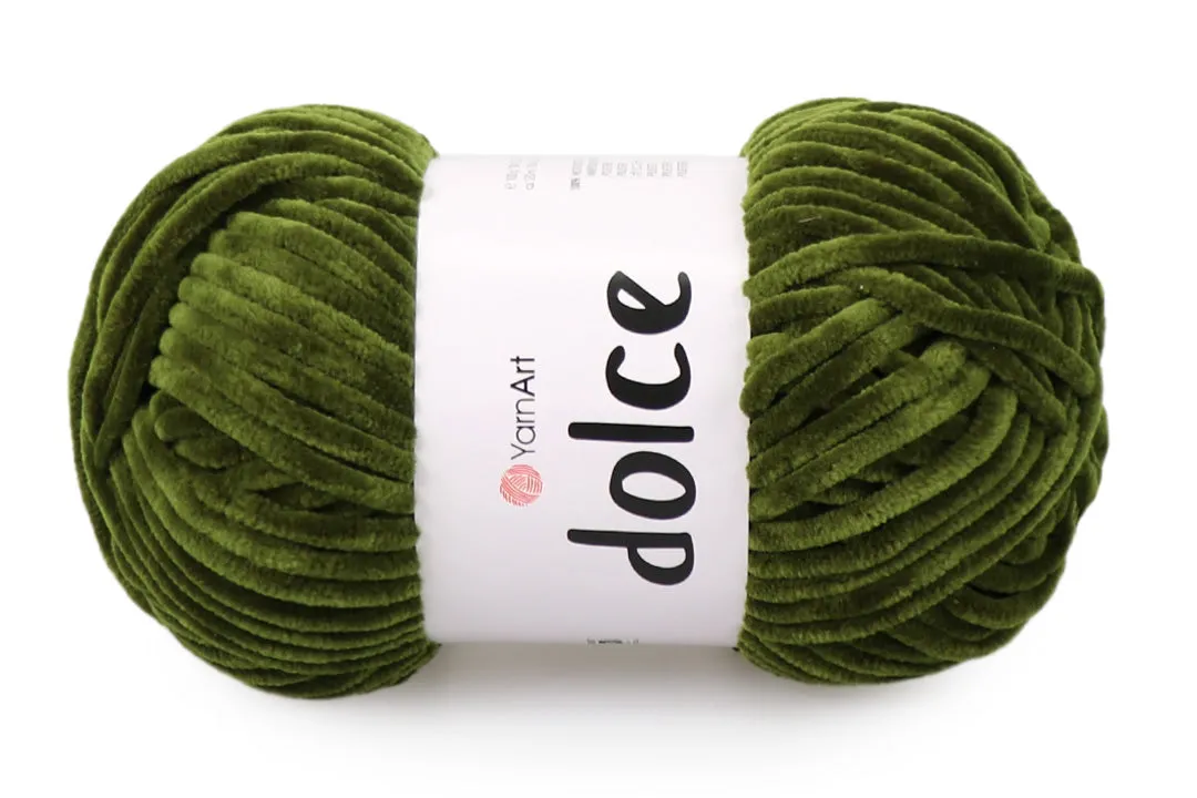 YarnArt Dolce, Chunky Chenille Yarn, 58 Colors, 3.52 oz / 131 yards