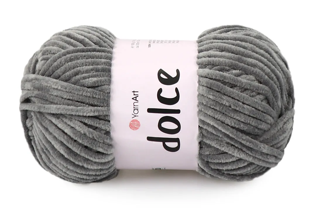 YarnArt Dolce, Chunky Chenille Yarn, 58 Colors, 3.52 oz / 131 yards
