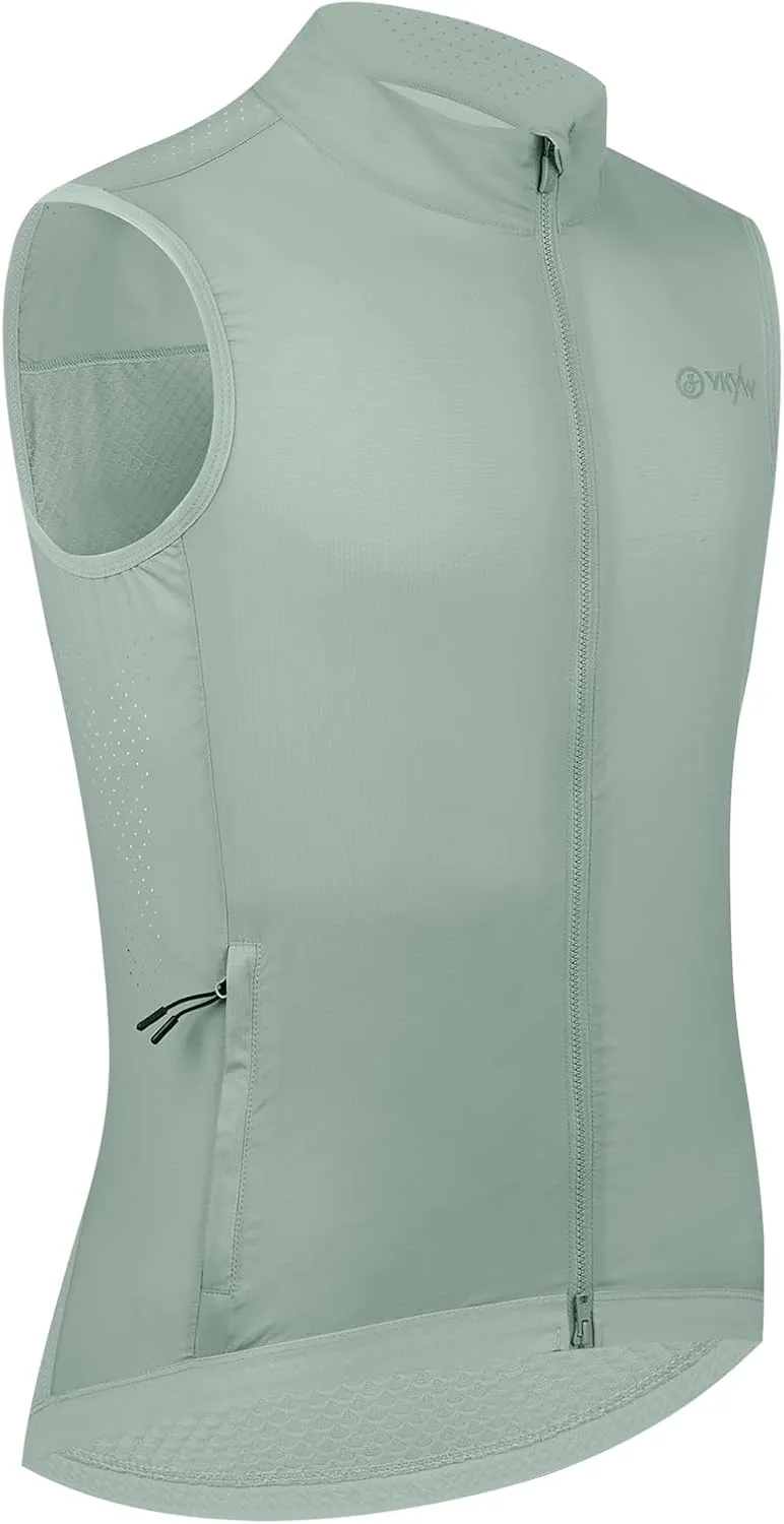 YKYWBIKE Cycling Vest for Men,Micro Softshell Windproof Bike Vest,Water Resistance Sleeveless Cycling Windbreaker