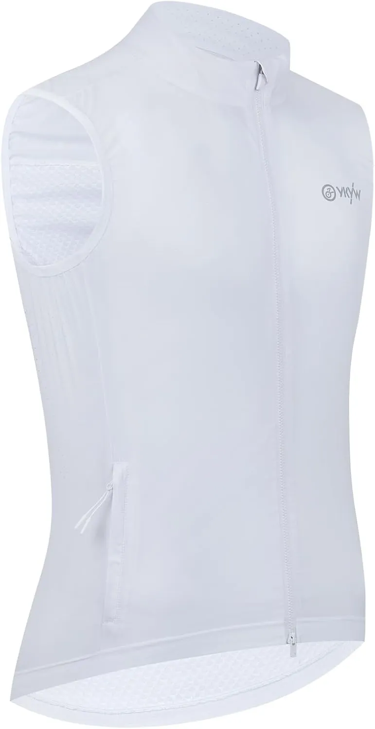YKYWBIKE Cycling Vest for Men,Micro Softshell Windproof Bike Vest,Water Resistance Sleeveless Cycling Windbreaker