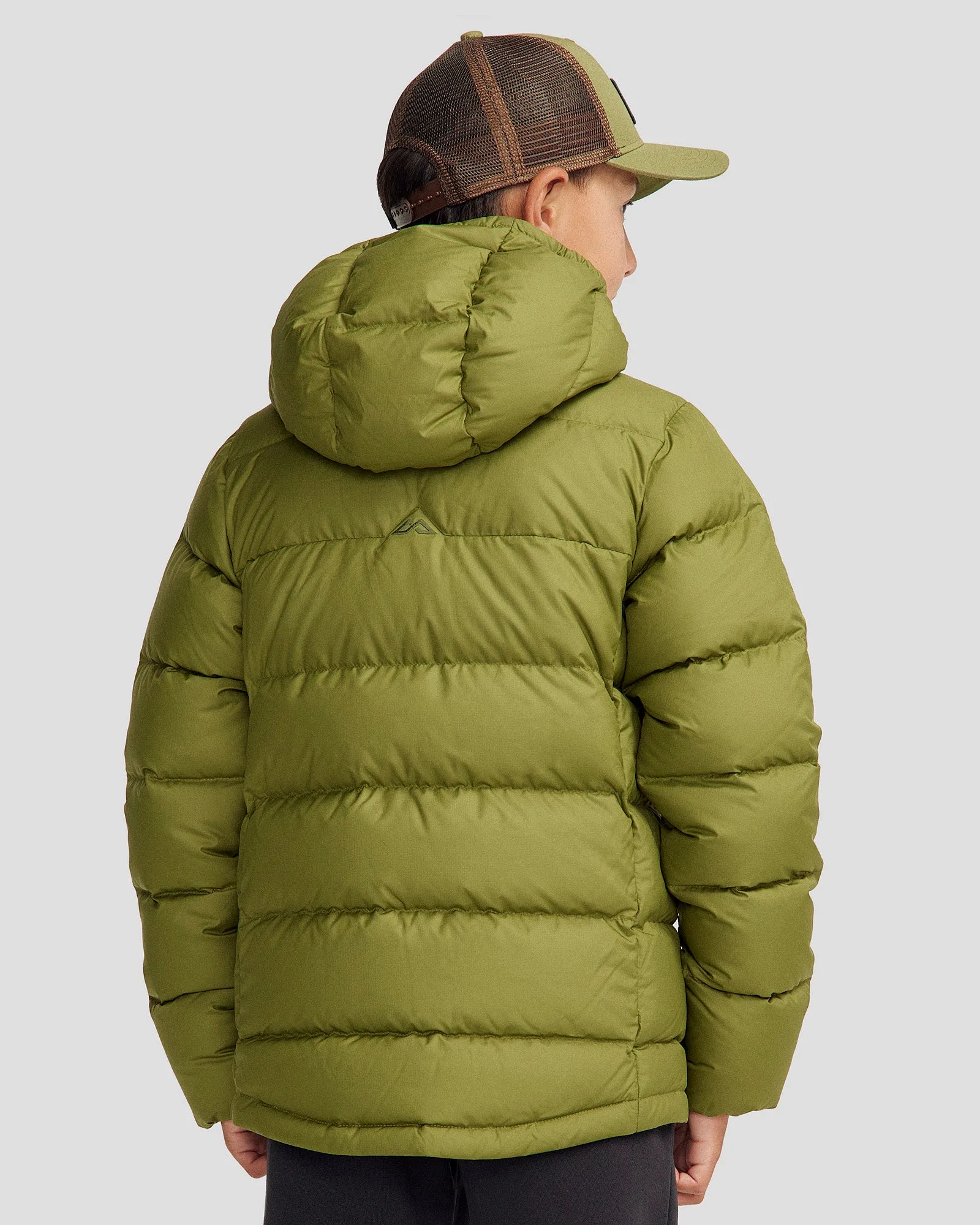 Youth's Epiq Down Hooded Jacket - Dark Fern