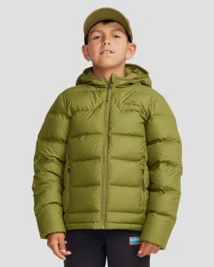 Youth's Epiq Down Hooded Jacket - Dark Fern