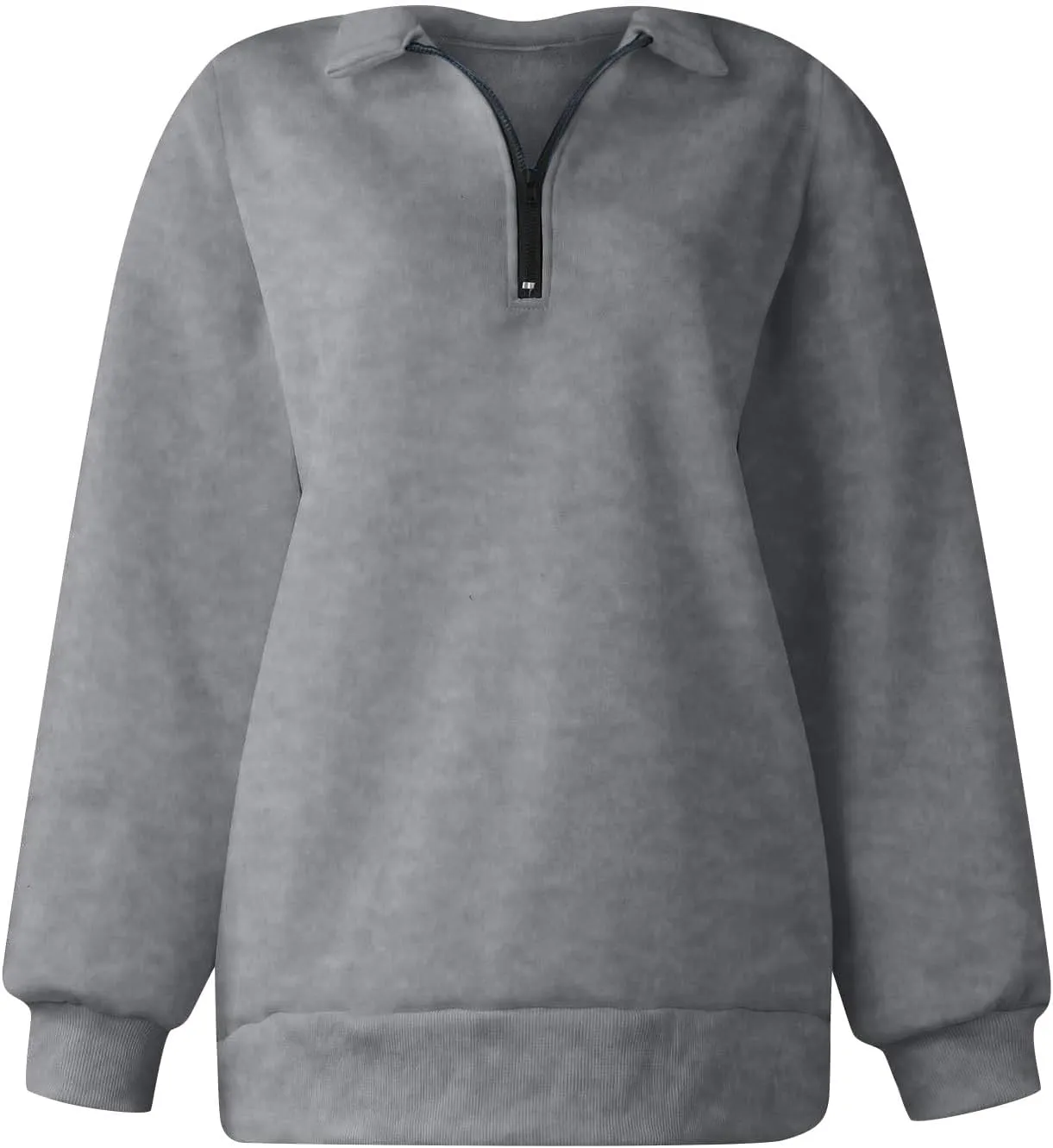 Zip Up Hoodies For Women Oversized Long Sleeve Crop Sweatshirt Quarter Zip Pullover Tops Fall Fashion Clothes 2023