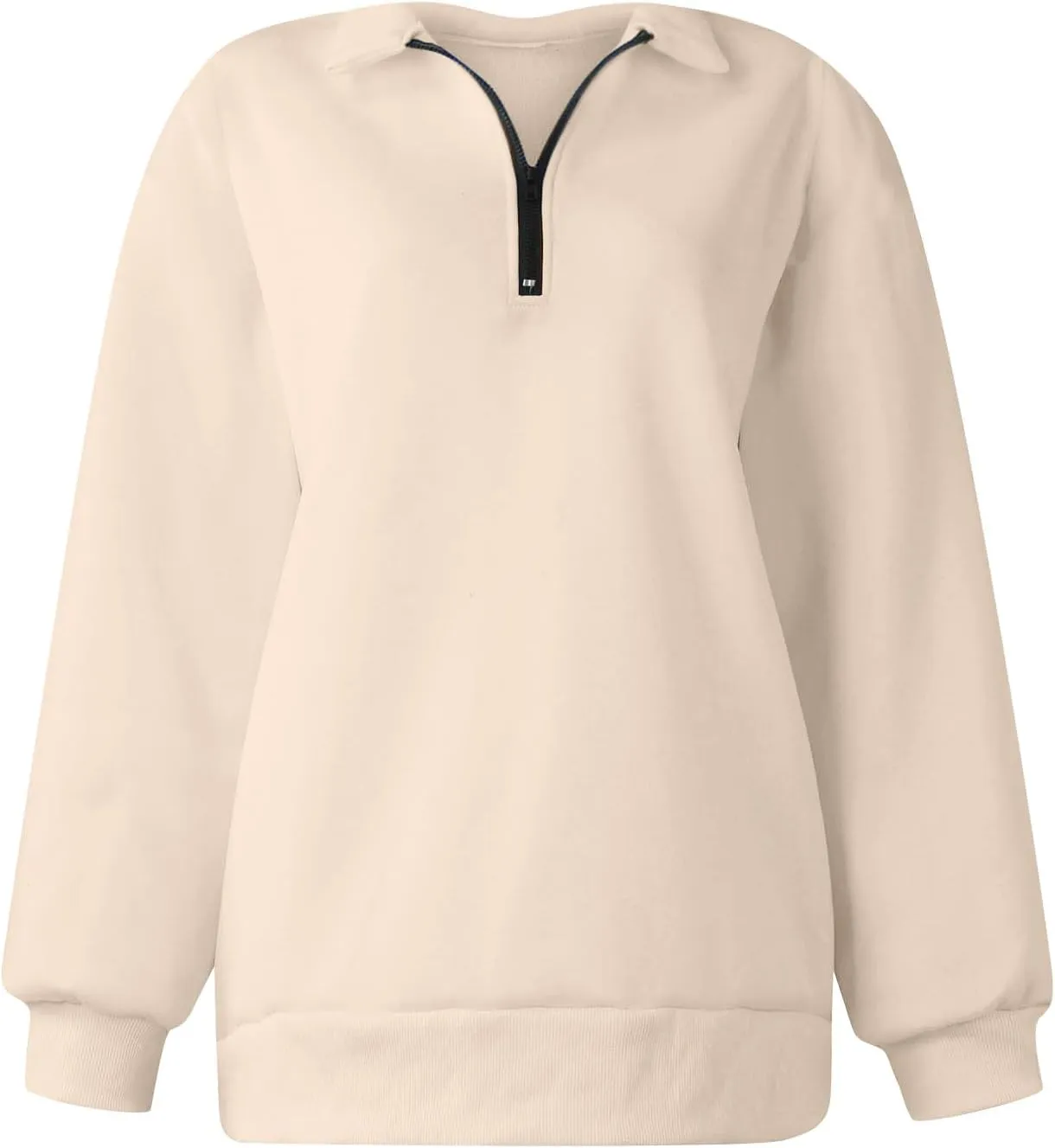 Zip Up Hoodies For Women Oversized Long Sleeve Crop Sweatshirt Quarter Zip Pullover Tops Fall Fashion Clothes 2023